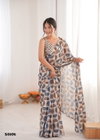 Vivaara By Mahotsav Chinon Designer Digital Printed Mirror Cut Work Saree Online Wholesale